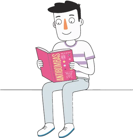 Ilustración de una persona leyendo